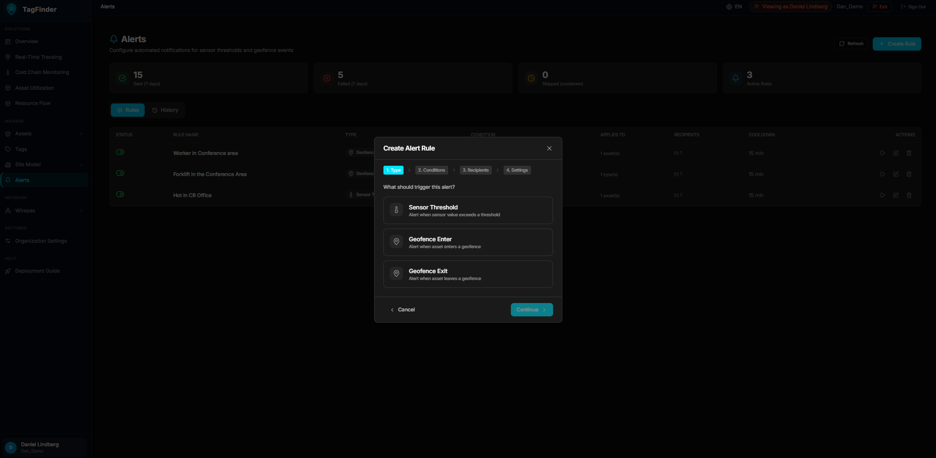 Alerts Page