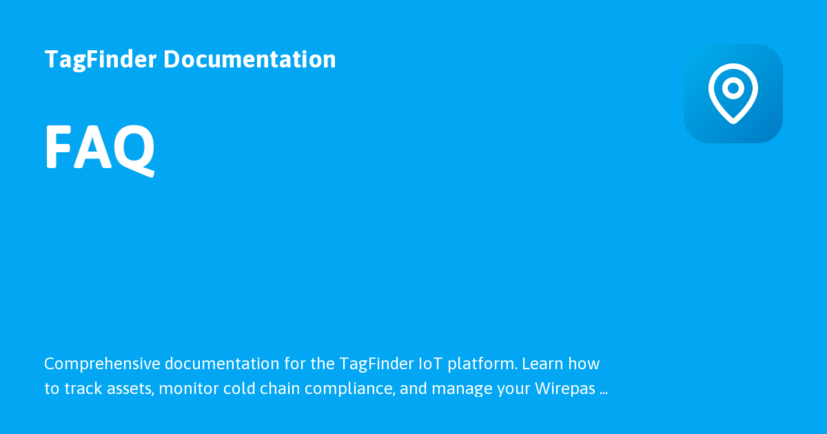 FAQ - TagFinder Documentation