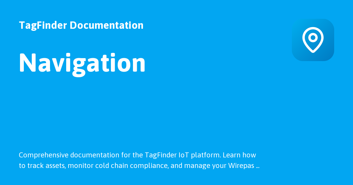 Navigation - TagFinder Documentation