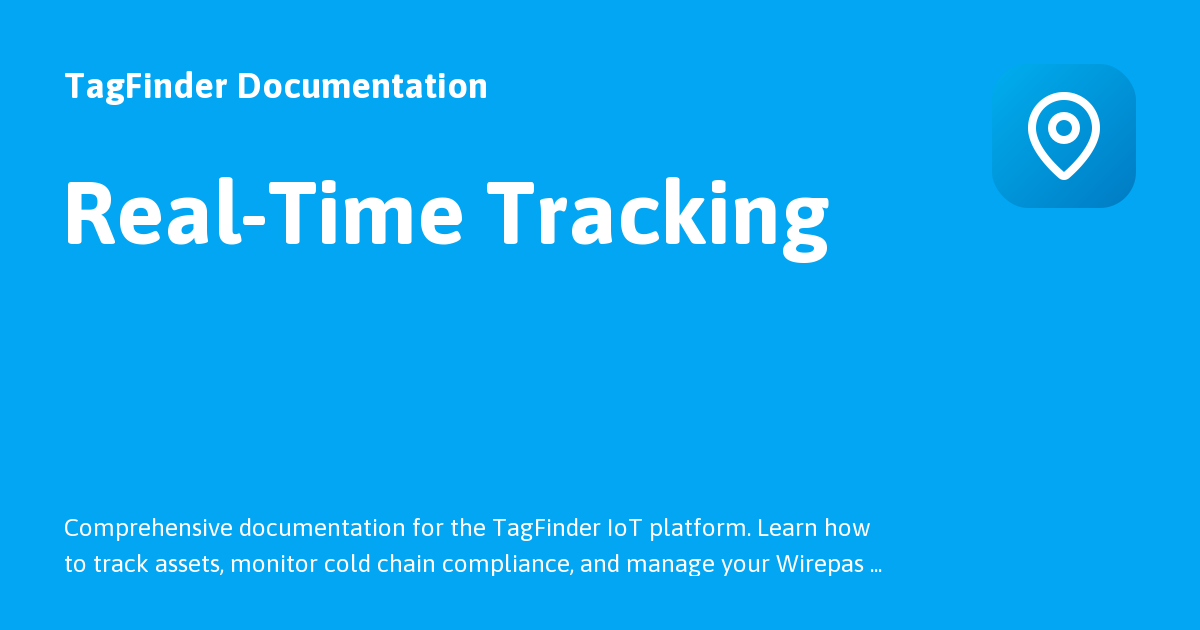 Real-Time Tracking - TagFinder Documentation